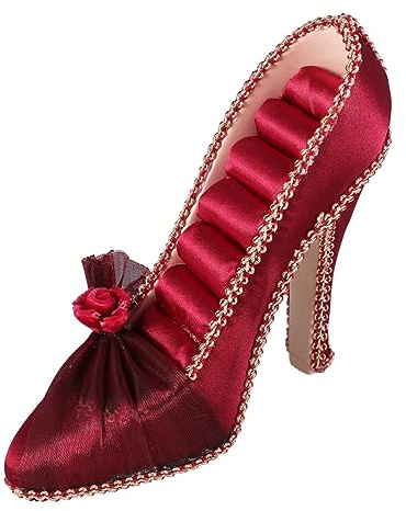 VALICLUD Support De Bijoux En Forme De Chaussure À Talon Haut 6.69X2.36X4.72 Pouces Organisateur Compact Pour Boucles D'Oreilles Anneaux Et Bracelets Présentoir Créatif Et Fonctionnel