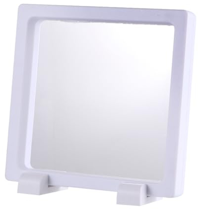 WRITWAA Satz Aufgehängte Schmuckvitrine 3d Schwebend Ornament Pin-display-ständer Klar Schwebender Rahmen Schwebender Halter Vitrinen Für Münzen 3d-anzeigerahmen Regal Felsen Weiß