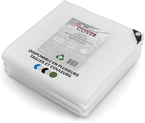 Perfect Cover® Starke wasserdichte transparente Plane mit Ösen – für Gartenmöbel – Wetter- und UV-beständig – reißfest – für den Außenbereich – (3x4)