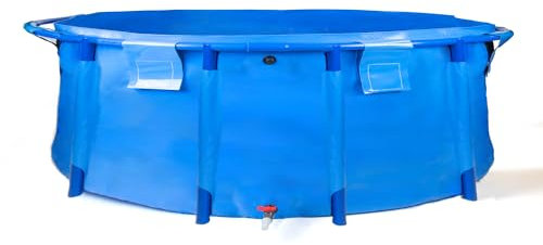 Pondlife Faltbecken für Koi und Teichfische, Ø 225cm x Höhe 80cm, 3100 Liter, faltbares Becken für innen und außen, stabile PVC-Folie, UV-beständig