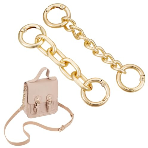 UNICRAFTALE 4 Stück 2 Stile Taschen Verlängerungsketten Legierungs 9.2~10.3cm Goldene Crossbody Schultertaschenriemen Verlängerungsketten Mit Drehbarer Augenschraube Karabinerhaken Für Taschenriemen