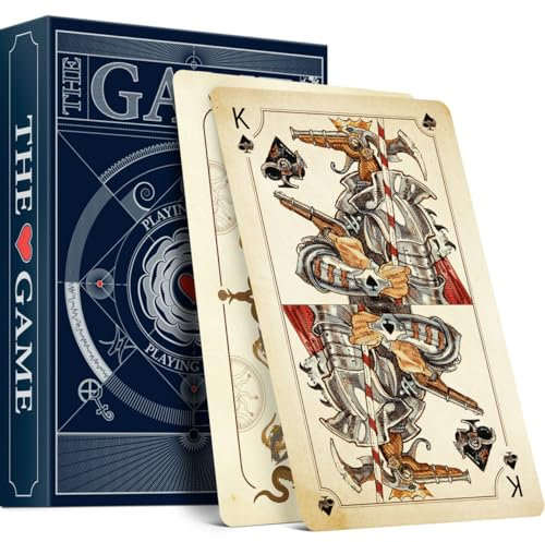 HUNGRY MINDS The Game Kartenspiel – 54 Professionelle Pokerkarten – Sammler-Standardkartendeck – Vintage-Kartenspiel