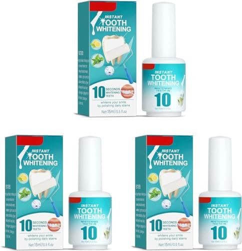 Whitening Tooth Paint,Instant Whitening Paint for Teeth,Tooth Polish Uptight White,Teeth Whitening Gel,Teeth Whitening Essence White Tooth Paint (3 pcs)