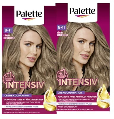 PALETTE Intensiv Creme Coloration 8-11 Kühles Naturblond, 2x 115 ML