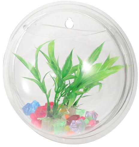BUGUUYO Durchsichtige Acryl Wandvase für Blumenarrangement Kreative Wandpflanzenhalterung für Wohnraumdekoration Zufälliger Stil