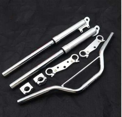 Fourche Avant Tout-Terrain compacte avec Amortisseur de Petit diamètre pour Motos 49CC, système de Suspension à réduction Avant inversée(D)