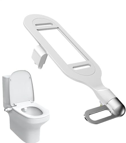 Ultra-Slim Bidet Attachment - Non-Electric Smart Toilet Seat Flusher - Self-Cleaning Bidet Tool - Smart Toilet Bidet with Adjustable Pressure - Toilet Attachment for College Dorm Bathroom Home School