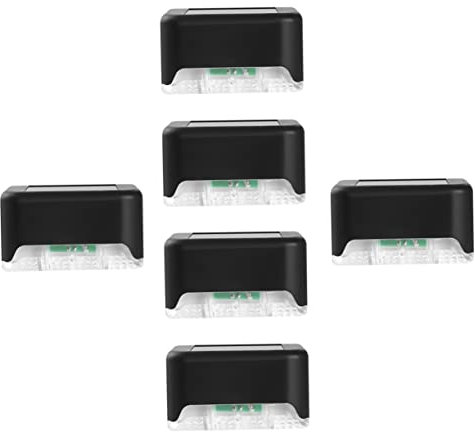 Holibanna Lampade Da Giardino Impermeabili 6 Pezzi Da Corridoio Led Per Scale Esterne Lampade a Solare Per Recinzioni Luce