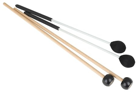 2 pares de palillos de marimba de cabeza redonda de madera para juguetes, xilófono, martillo de marimba, martillo de percusión, baquetas de cabeza redonda