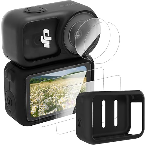 Debmale Osmo Nano Silikon Skyddsfodral - Tillbehörsset med Linsskärmskyddsfilm Mjukt Silikonskyddande Fodral Reptåligt Stötsäkert för DJI Osmo Nano Kameratillbehör