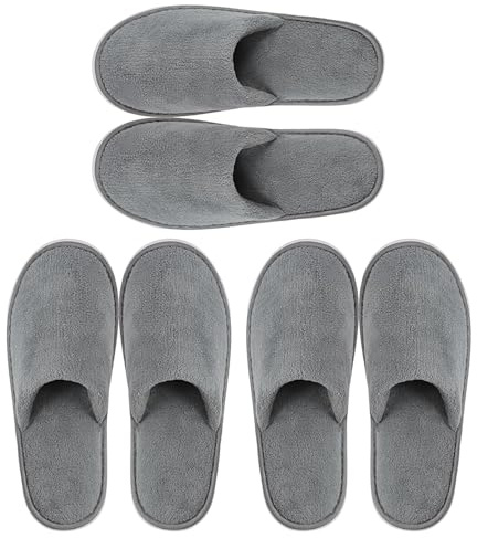 3Pcs Hotel Slippers, Towelling Hotel Slippers,Guest Slipperss, Non-Disposable for Home Indoor Parties, Banquet Guests and Family Hotels, One Size Fits all 36-39 , Washable and Foldable winter