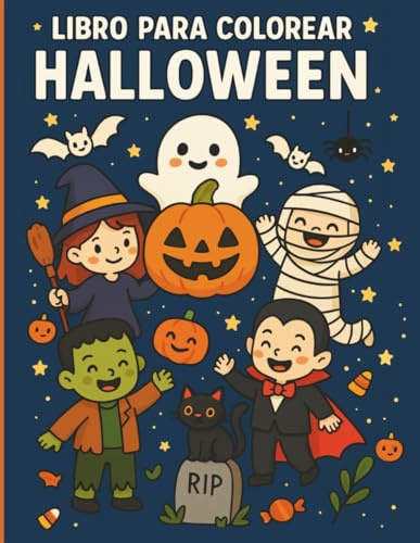 HALLOWEEN – Libro de colorear para niños a partir de 3 años: Pinta y descubre la magia de Halloween: +50 páginas con ilustraciones adorables para ... para fomentar la creatividad y la diversión.