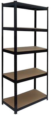 Relaxdays scaffale portacarichi, HxLxP: 180x60x30 cm, 875 kg, 5 Ripiani, per Cantina/Garage, ad