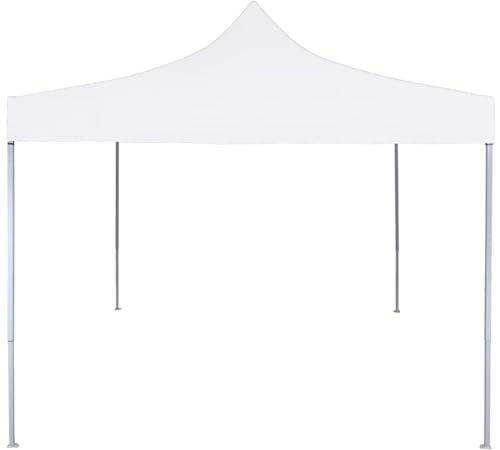WGYHOME Tenda professionale per feste, 2 × 2 m, telaio in acciaio verniciato a polvere bianco con tetto Oxford 600D resistente ai raggi UV/all'acqua, ideale per giardino, feste, festival, matrimoni e