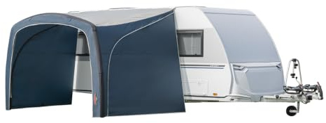 Campout Aufblasbares Vorzelt für Wohnwagen & Wohnmobil – 300 x 250 cm – 3000 mm Wassersäule – Anbauhöhe 235-250 cm – Aufbau in 15 Min – Inkl. Pumpe & Sturmabspannleinen