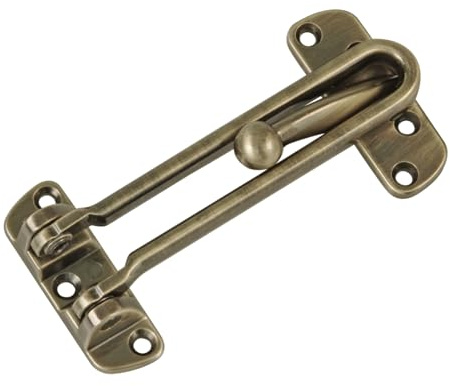 Amig - Sicherheitskette für Türen Modell 2 - Stangenlänge 120 mm - Einsteckgriff für Eingangstüren - robuster Verschluss durch Seitenleiste - Zamak-Leder