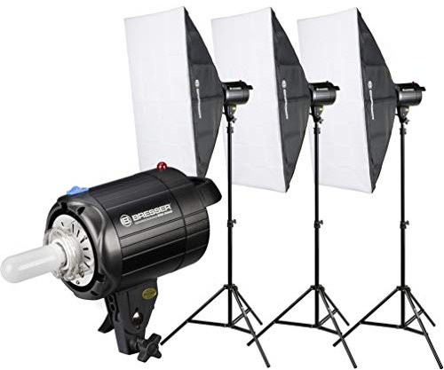 Bresser F003216 BRM-300AM Studioblitzset 3x 300W Schwarz
