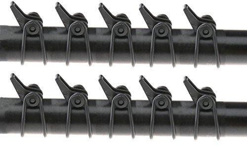 10pcs Hook Keeper Hakenöse Hakenhalter Haken Halterung Fisch Angelgerät Zubehör Schwarz