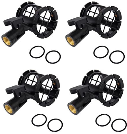 gazechimp - Set di 4 microfoni Shock Mount con elastici per microfono, diametro da 25 a 38 mm