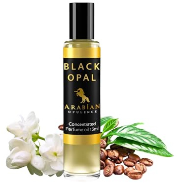 Arabian Opulence FR49 BLACK OPAL Roll-on Perfume Oil for Women, Luxurious and Concentrated Long Lasting Perfume Oil, Alcohol-Free Travel Size Body Scent for All-Day Freshness (15ml)