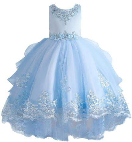 YOSICIL Mädchen Prinzessin ELSA Kostüm Mädchen Eiskönigin Kostüm 2 ELSA Kleid Cosplay Party Kleid Weihnachten Verkleidung Set Halloween Fest Karneval Fasching Partei Grün Kleid,Grün Größe 130