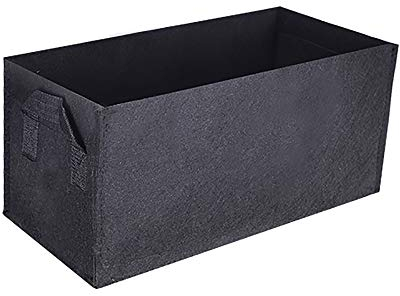 Omenluck Lot de 3 bacs de plantation rectangulaires pour jardin - Non tissés - Pour carottes, pommes de terre, tomates, légumes - Outils de pépinière
