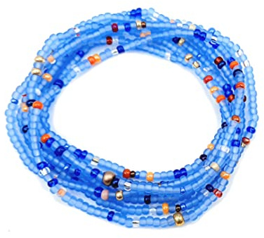 WICKELARMBAND aus Toho Perlen handgefertigt by Bau[m]werk Made in Germany Kette blau matt Gipsy Hippie Ibiza Style