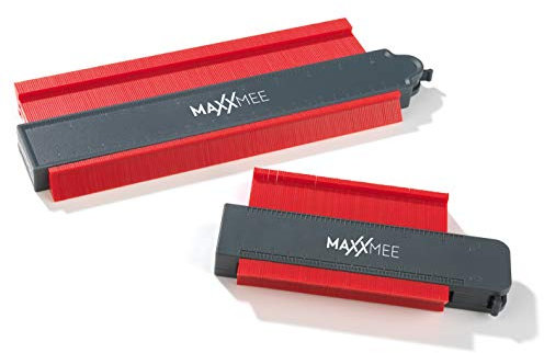 Neu MAXXMEE Lot de 2 jauges de contour, 2 tailles | Idéal pour couper le carrelage et le stratifié | Pour les travaux dans la maison, les carrosseries et les menuiseries