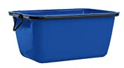 BAUZAUNWELT Bandeja para mortero de plástico resistente a los impactos (HDPE) – grúa y apilable – Color: azul (RAL 5005) – Carga útil máxima: 700 kg aprox. – Dimensiones: 1050 x 700 x 470 mm aprox