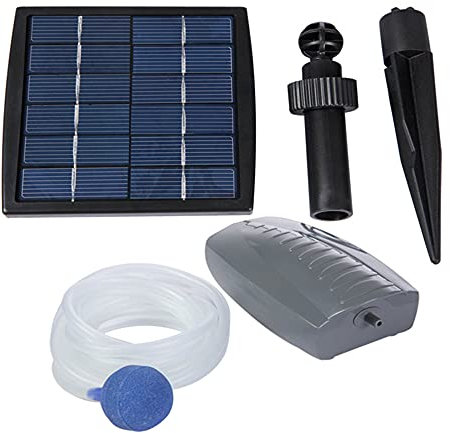 Ram© Solar Powered Air Pump, Oxygenator Aerator Air Pump Oxygen for Outdoor Pool Pond Fish Tank,Oxygen Pump with Air Stone