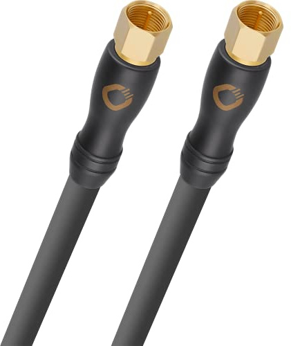 OEHLBACH Transmission Shift S HD Satellitenkabel (Made in Germany- 4K UltraHD F-Stecker Kabel für Satellitenfernsehen - HDTV, 4-Fach Schirmung) - 3 m anthrazit