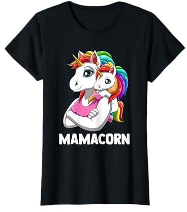 Mamacorn Mutter Baby Tochter Einhörner T-Shirt