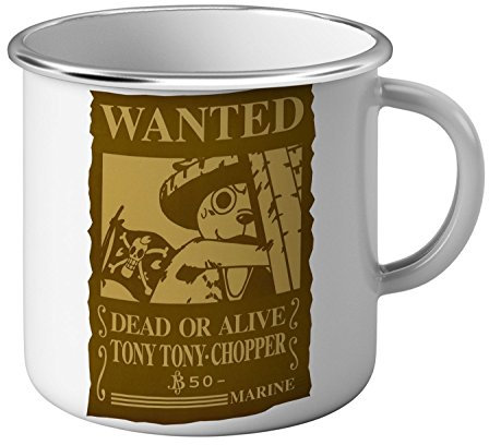 Mug Enamelled Metal Drawing Image Character Tony Tony Chopper Doctor Crew Straw Hat One Piece