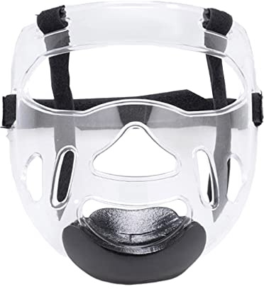 Oshhni Máscara de Taekwondo Transparente Protector extraíble Cubierta de la Cabeza Engrosamiento Protector Facial Cubierta de protección Facial para Artes, Niños