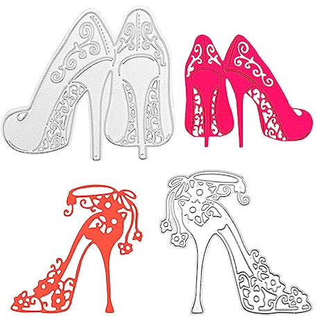 TAFACE High Heels Stanzschablone für Papierhandwerk, Metallstanzschablone, 2 Stück