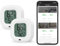 Ankilo Lot de 2 thermomètres hygromètres sans fil Bluetooth précis et sensible de la température intérieure avec exportation de données pour maison, garage, serre, chambre de bébé