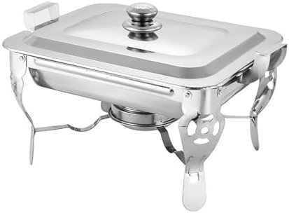 NISMIA Edelstahl warmhaltebehälter, Chafing Dish Edelstahl Buffet-Set, Dish Profi Set, für Catering, Buffet und Party