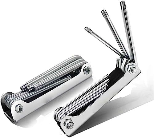 QXSJEDYCH Mini llave hexagonal Llave inglesa pequeña en miniatura Llave Allen Llave Allen Juego de llaves Allen plegables Herramienta de tornillo plegable Llave Allen ranurada Herramienta manual Juego