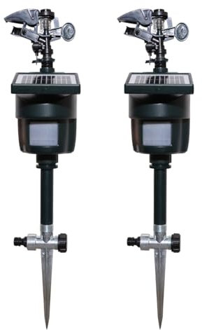 Solar Motion Activated Sprinkler to Deter Animal Cat, Birds, Dogs Repellent Outdoor Lawn Motion Sensor Water Sprinkler for Garden 2 Pack