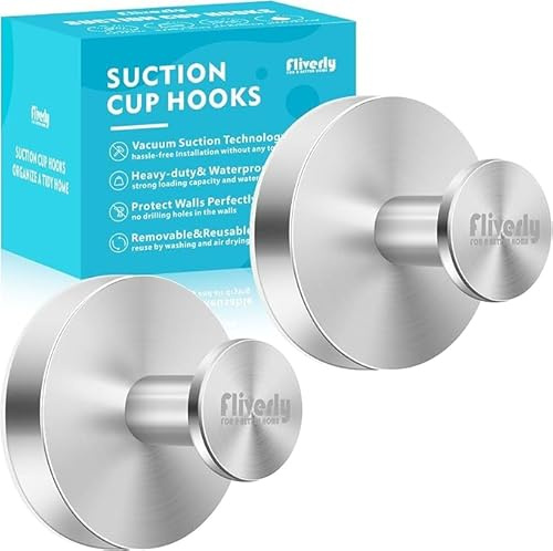 Suction Cup Hooks for Shower & Bathroom‑ No‑Drill Heavy‑Duty Wall Hooks