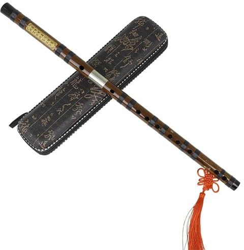 Bambusflöte Luftgetrockneter Bitterer Bambus Professionelle Qualität Bambusflöte Querflöte Musikliebhaber Traditionelle Musikinstrumente(D)