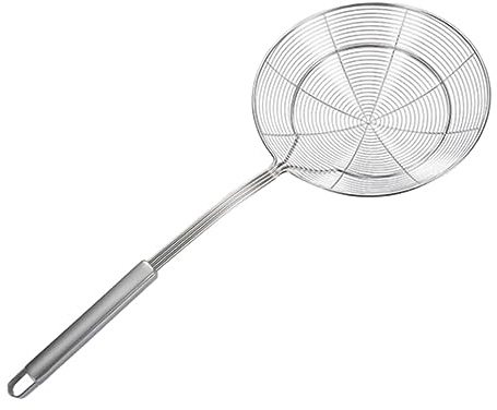 ULTECHNOVO Espumadera De Acero Inoxidable 14 Cm Mango Resistente Al Calor Colador De Cocina Para Filtrar Alimentos y Freír Adecuado Para Uso Doméstico y Restaurantes