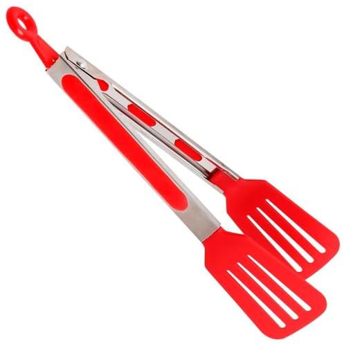 CABLEPELADO - Pinzas de Cocina Profesionales | 5,8 x 35 cm | Punta de Silicona Suave | Apta para Lavavajillas | Perfectas para Asar, Freír y Servir
