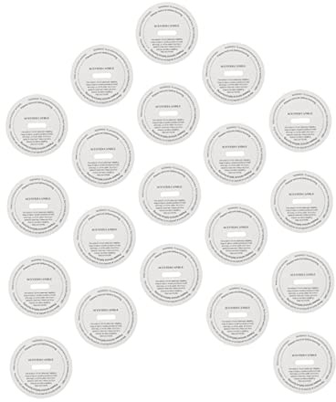 Gadpiparty 20piezas Etiquetas Para Velas Aromáticas Diy Protectores De Polvo Para Vasos De Velas Pegatinas Hechas Mano Para Hacer Caseras Suministros Para Aromaterapia Papel Protector