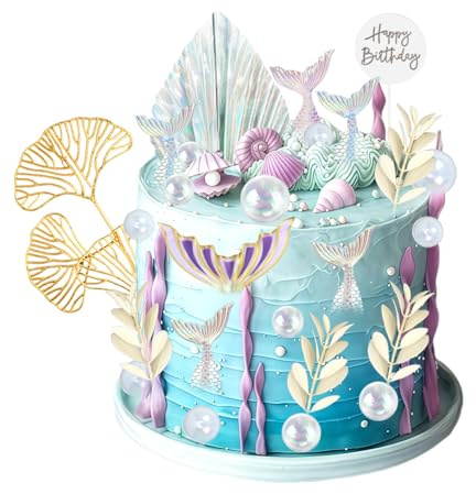 Meerjungfrau Tortendeko,Meerjungfrau Tortendeko Torten Deko Mädchen,Cake Topper Geburtstag Mädchen,MeerjungfrauDeko Kindergeburtstag