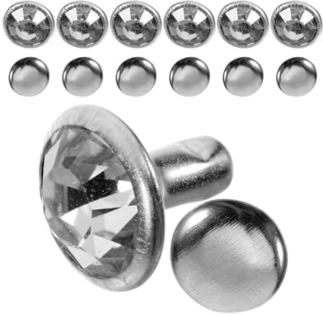 JOINPAYA 100 Pezzi Rivetti Strass per Abbigliamento Borchie Metalliche Decorative per Pelle Rivetti per Scarpe e Borse Kit di Riparazione Cinture Accessori per Lavori Artigianali e