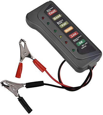 Paullice Batterietester-12V Auto Motorrad Batterieladetester Analysator Generator Anlassen prüfen
