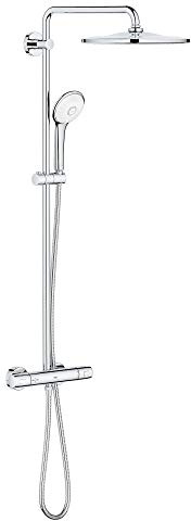 GROHE 26726000 Euphoria 310 Cooltouch Thermostat-Duschsystem, 9,5 l/min, Starlight Chrome