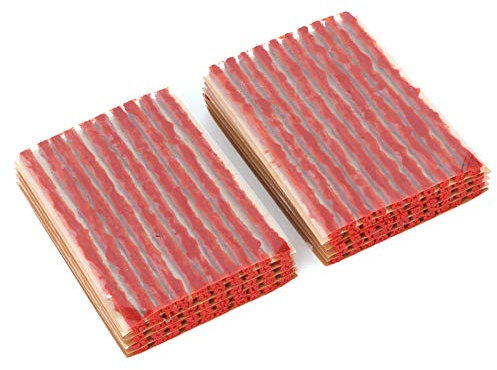 reifen Reifenreparatur Stopfen Gummi, 100 Stück 100x3mm Reifenreparatur Stopfen Tubeless Reifen autoreifen felgen reparaturset Gummi Dichtungsstreifen Pannenhilfe für Auto Motorrad(Braun)