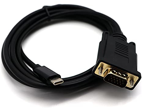 AWADUO USB C auf VGA Kabel, Typ C auf VGA Kabel, 1.8 m USB C auf VGA Monitor für Desktop PC/Projektor/Laptop HD Leitungskonverter